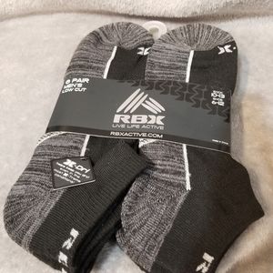 RBX mens low cut socks. 6 pair pack. New.